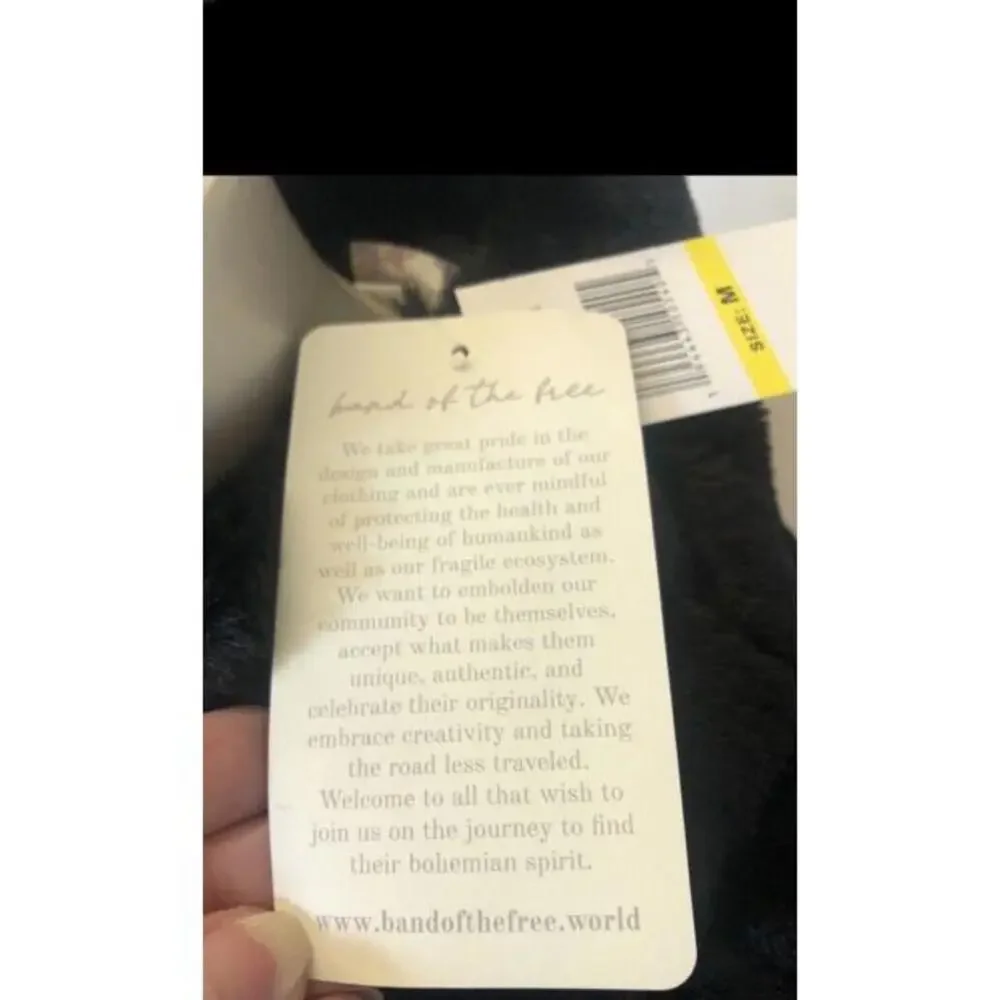 NWT Band Of The Free Jacket Women’s M L Black Val Chevron Faux Fur CROPPED - Picture 8 of 16